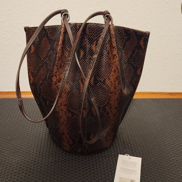 Sezane Romie bag Brown Python print - Picture 8 of 8